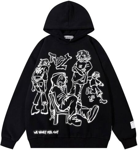 Y2k Hoodie Men Women Aesthetic Graphic Hoodies Pullover Sweatshirt Hip Hop Goth Grunge Harajuku Jacket in Kuwait