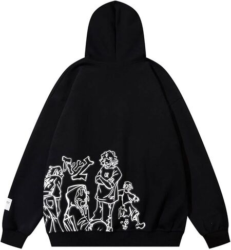 Y2k Hoodie Men Women Aesthetic Graphic Hoodies Pullover Sweatshirt Hip Hop Goth Grunge Harajuku Jacket in Kuwait