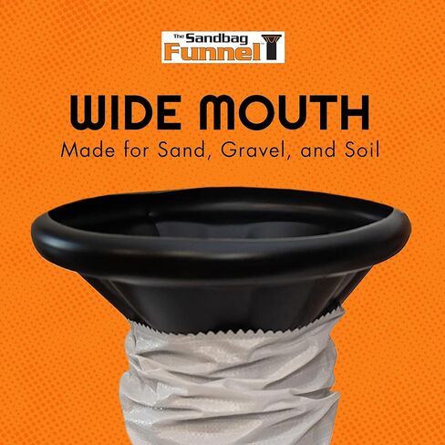 Sandbag Filling Tool with 14 x 26 White Woven Empty Polypropylene Sandbags - UV Protection - Heavy Duty Sandbags for Flooding (4 Plastic Funnels, 50 Sandbags) in Kuwait