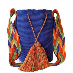 Handmade Large Wayuu bag, Colombian mochila wayuu. Ancient and precious piece of art made by indigenous. Shoulder or crossbody crocheted bag. Gift ready!