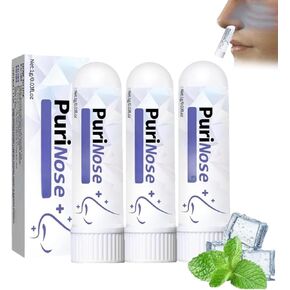 PuriNose Inhaler, PuriNose Nasal Inhaler, Natural Better Breathing, (3 Pcs)