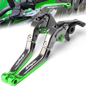 ZX6R ZX10R 2007-2016 Motocycle Brake Clutch Levers Set Foldable Extendable for Ninja ZX-6R ZX-10R Z1000 ZX636R ZX6RR Z1000SX Z750R NINJA1000 Tourer - Green