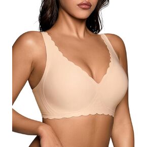 حمالات الصدر للنساء لا underwire - نساء لاسلكي نوم أسقلوب مريح صدرية كل يوم مع موسع ، S -XXL