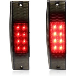 2Pcs ATV Smoked LED Tail Lights for Polaris Ranger 570 Brake Taillights for 2411450 Ranger 400 500 570 800 EFI MIDSIZE Accessories