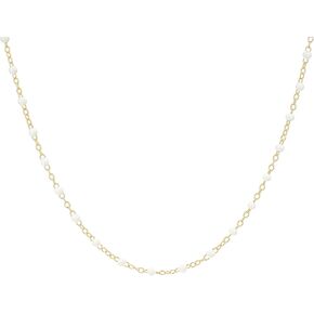 CAITLYNMINIMALIST 18K Gold Sterling Silver Classic Dainty Beaded Station Boho Layering Choker Necklace Jewelry Gift for Women