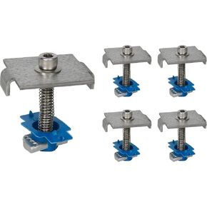 SPMC158-5PK Solar Panel Mid Clamps for 1-5/8 in. Steel Strut Channel, Solar Panel Kit with Mid Clamps and Cone Nuts for Mounting Solar Panels, Pack of 5