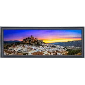 11x36 Picture Frame Solid Wood Black Suitable for Photo/Posters/Panoramic/Puzzle (C23B1136) ﻿