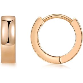 أقراط GACIMY GOLD HUGGIE للنساء 14K مطلي بالذهب الحقيقي ، 4 ملم ، وكفة الأذن غضروفها بالنساء