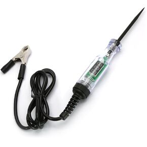 اختبار إضاءة السيارات - اختبار الدائرة مع عرض LED رقمي 3-48 فولت - قلم اختبار الجهد مع مسبار مقاوم للصدأ