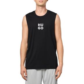 HUGO Men's Stacked Logo Beach Tank