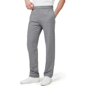 Zylioo Men's Extra Long Sweatpants with Pockets Open Bottom Joggers Wide Leg Athletic Pants 34/36 Inseam for Tall Men