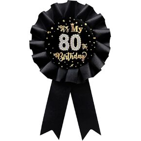 Black It's My 11th Birthday Tinplate Badge Pin, Happy 11th Birthday Boys and Girls Award Ribbon Party Decorations Sign