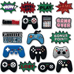 Gamed Shoe Charms for Croc Clogs Decoration, Play Game Shoe Decoration for Adults Teen