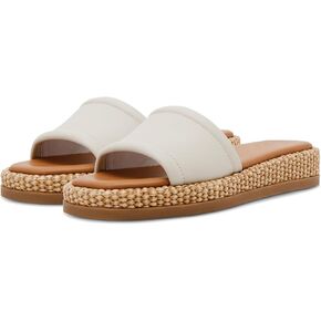 Raffia Platform Sandals for Women Raffia Espadrilles Slides Comfortable Open Toe Slip On Summer Beach Slides Sandals