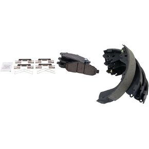 TRQ Brake Pads Ceramic متوافق مع 2015-2018 Chevrolet City Express 2013-2020 Nissan NV200