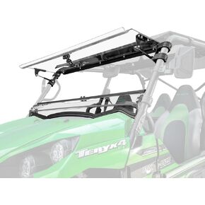 Superatv Scratch Resistant 3-in-1 Flip Windshield لعام 2016+ Kawasaki Teryx 800 ، Teryx 4 800 ، 2021+ Teryx S ، Teryx 4 S ، مصنوعة من 1/4 "أقوى من البولي كربونات 250X من الزجاج ، المفتوح ، تنفيس ، الولايات المتحدة الأمريكية صنعت مصنوعة