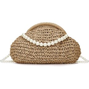 Straw Clutch Purses for Women Woven Straw Crossbody Bag Shoulder Handbag Clutch Purses for Women Straw Clutch Bag
