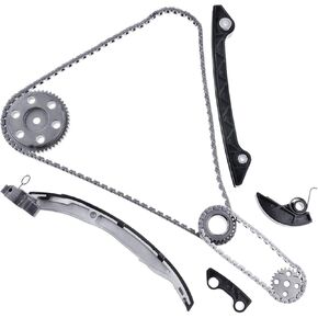A-Premium Set of 10PCS Engine Timing Chain Kit W/Guide & Sprocket & Gear Oil Pump [fits DOHC, 4Cyl 2.3L 2.0L] Compatible with Mazda 3 2004-2007, 5 2006-2007, 6 2003-2007, Tribute 2005-2006