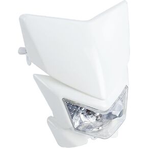 WINALL K&awasaki KKTTKM KLX 250 450 KMX 125 KDX ZZR Motorcycle Headlight Plate WR KX KLR KLE 110 125 140 300 650 12V 35W Faros Moto Tuning. (White)