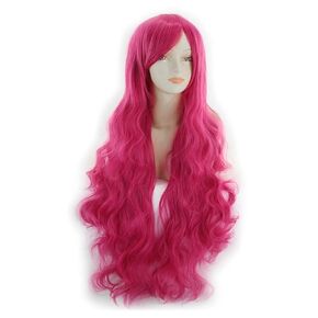 Cosplay Wig 31in 80cm Long Hair Wig for Anime, Girl Women Synthetic Curly Wig (Blonde)