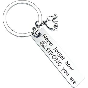 Elephant Gifts For Women Friends Inspirational Elephant Keychain Small Encouragement Gifts For Women Birthday Christmas Stuff Uplifting Graduation Gift Elephants Keyring Jewelry