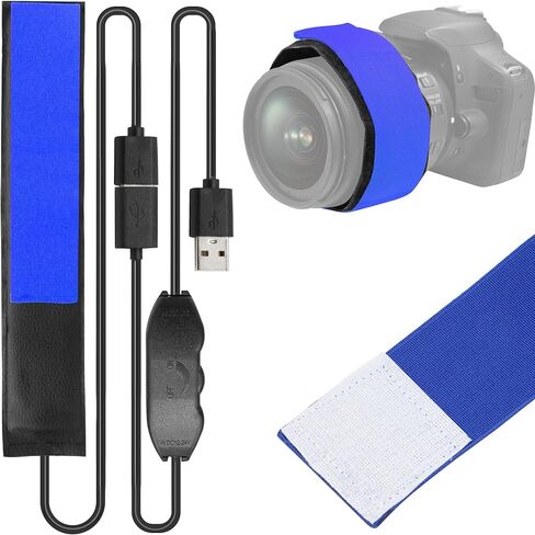 Tydeux 25cm USB Lens Warmer, Lens Dew Heater Strip, Stepless Temperature Regulator, Condensation Prevention for Telescopes Camera DSLR Lens Telescope Eyepieces Less Than 3.15 inch (80mm) in Diameter in Saudi Arabia