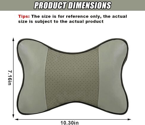 2PCS Car Neck Pillow, PU Leather Headrest Cushion with Adjustable Strap, Ergonomic Soft Headrest Pillow, Universal Multi-Function Auto Lumbar Support Accessories for Pressure Relief (Black) in Saudi Arabia