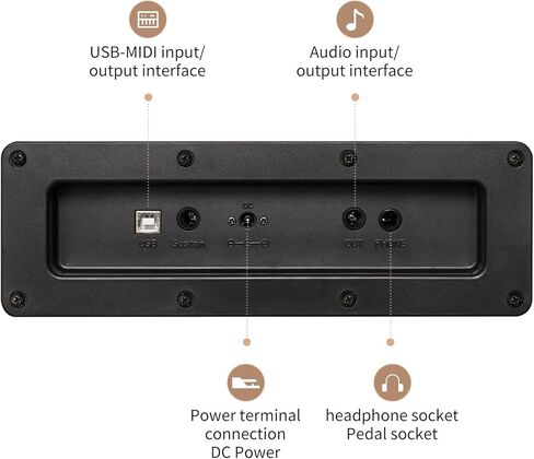 ZHRUNS Digital Piano,88 key Full Weighted Keyboard Piano,Heavy Hammer Keys with Touch Response Professional home Digital piano,3 Metal Pedals,Headphone Jack/MIDI Input/Output in Kuwait