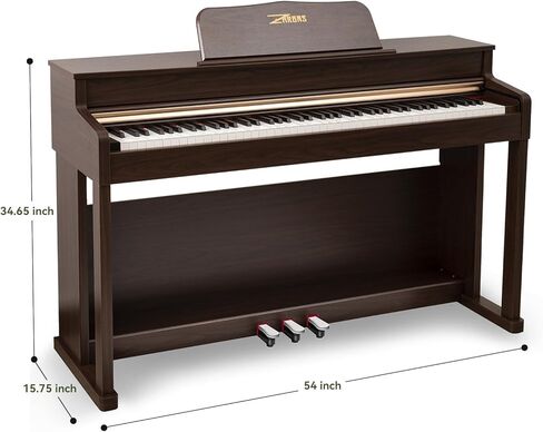 ZHRUNS Digital Piano,88 key Full Weighted Keyboard Piano,Heavy Hammer Keys with Touch Response Professional home Digital piano,3 Metal Pedals,Headphone Jack/MIDI Input/Output in Kuwait