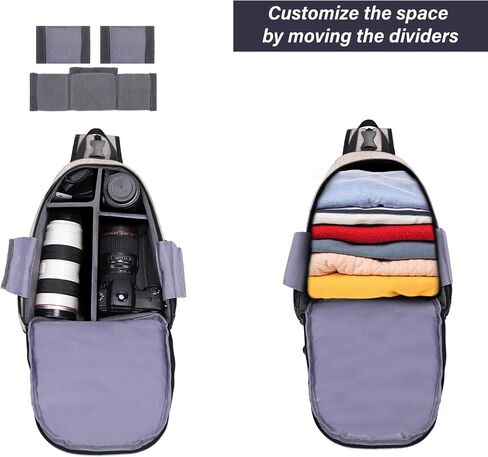 حقيبة ظهر MOSISO للكاميرا، حقيبة كتف للتصوير الفوتوغرافي DSLR/SLR/بدون مرآة مضادة للماء مع حامل ثلاثي الأرجل وغطاء للمطر وأشرطة كتف متوافقة مع Canon/Nikon/Sony، أسود in Kuwait