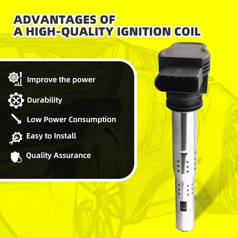 Set of 5 Ignition Coils Pack UF575 07K905715G & 5 PCS Iridium Spark Plugs Compatible with Volkswagen Beetle Golf Jetta Passat Rabbit L5 2.5L in Kuwait