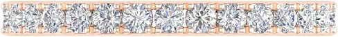 FINEROCK 1/10 to 1/3 Carat Carat Diamond Semi-Eternity Wedding Band Ring in 10K Rose Gold in Saudi Arabia