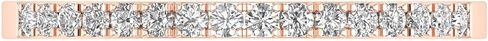 FINEROCK 1/10 to 1/3 Carat Carat Diamond Semi-Eternity Wedding Band Ring in 10K Rose Gold in Saudi Arabia