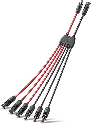 Bougerv Solar Parallel Monlectors لألواح شمسية 2 ، من 2 إلى 4 سنوات فرع 10AWG محول فاصل مجموعة أدوات سلك الكبلات ، مقاومة للماء (MFF/FMM) in Kuwait