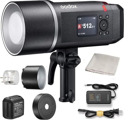 Godox AD600BM 600Ws HSS Outdoor Monolight Flash Strobe Bowens Mount | 500 Flashes, 0.01-2.5s Recycle, 10W Modeling Lamp, GN87, 8700mAh Battery, 2.4G X System, High Speed Sync in Saudi Arabia