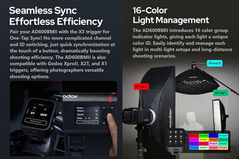 Godox AD600BM 600Ws HSS Outdoor Monolight Flash Strobe Bowens Mount | 500 Flashes, 0.01-2.5s Recycle, 10W Modeling Lamp, GN87, 8700mAh Battery, 2.4G X System, High Speed Sync in Saudi Arabia