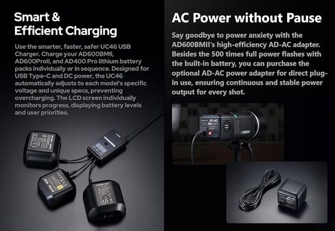 Godox AD600BM 600Ws HSS Outdoor Monolight Flash Strobe Bowens Mount | 500 Flashes, 0.01-2.5s Recycle, 10W Modeling Lamp, GN87, 8700mAh Battery, 2.4G X System, High Speed Sync in Saudi Arabia