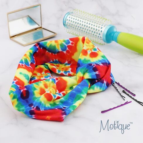 Motique Accessories Stretchy Tye Dye Knot Headband for Women andGirls (Vibrant) in Saudi Arabia