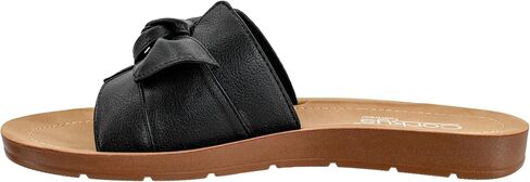 Corkys Footwear Women's Rock The Bowt Sandal - Comfortable And Cushioned Insoles, Wide Strap with Bow, Open Toe Design, Easy And Convenient Slip-On Design in Saudi Arabia