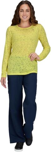 KOI Smiley World x Kind Women's Long-Sleeve Burnout Tee in Saudi Arabia