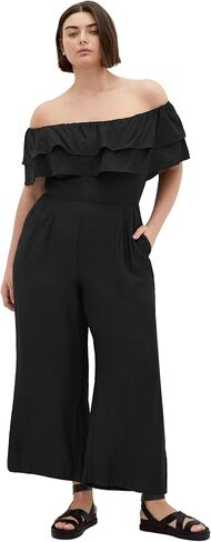 City Chic Women's Plus Size Jumpsuit - Poppy Off Shoulder in Saudi Arabia