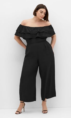 City Chic Women's Plus Size Jumpsuit - Poppy Off Shoulder in Saudi Arabia