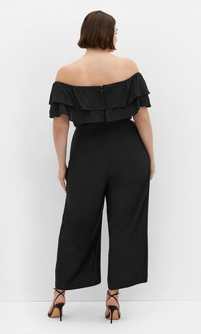 City Chic Women's Plus Size Jumpsuit - Poppy Off Shoulder in Saudi Arabia