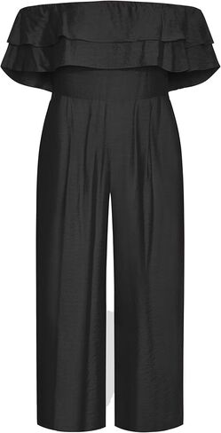 City Chic Women's Plus Size Jumpsuit - Poppy Off Shoulder in Saudi Arabia