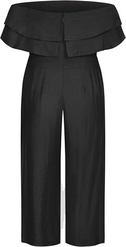 City Chic Women's Plus Size Jumpsuit - Poppy Off Shoulder in Saudi Arabia