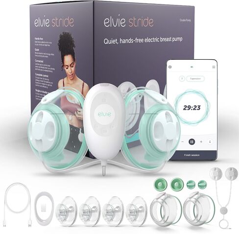 Elvie Stride Connect Kit (Double) | Breast Pump & Breastfeeding Essentials | Breastfeeding Accessories for Breastmilk Storage & Breast Pumps in Saudi Arabia