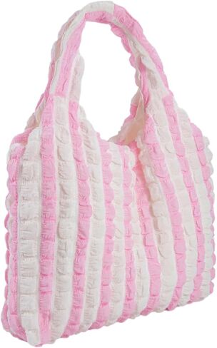 Women's Wave Cloud Canvas Tote Bag - Boho Lightweight Beach Bag for Everyday Casual Style in Saudi Arabia