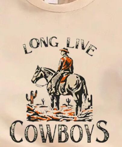 Toddler Boys Long Live Cowboys T Shirts Summer Cowboy Western Rodeo Graphic Short Sleeve Tees Tops in Saudi Arabia