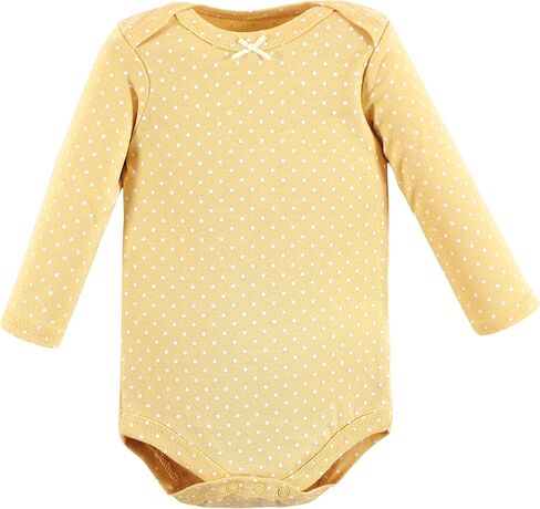 Hudson Baby baby girls 18878-24 Hudson Unisex Cotton Long Sleeve Bodysuits Buffalo Plaid Gold 18 24 Months, Buffalo Plaid Gold, 18-24 Months US in Saudi Arabia