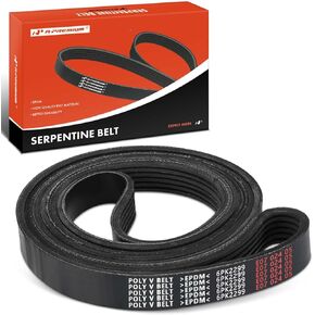 A-Premium Engine Serpentine Drive Belt Compatible with Buick, Chevy, Ford, GMC, Isuzu, Mazda, Olds, Pontiac, Saab & Workhorse Custom Chassis Cars - Equinox, Impala, Camaro, Mustang & More